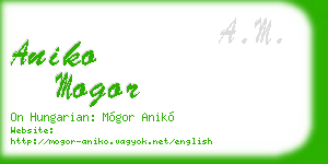 aniko mogor business card