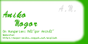 aniko mogor business card